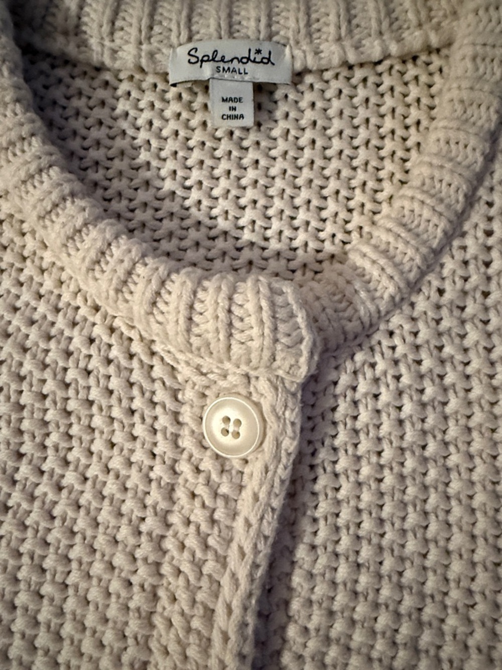 Splendid Dre Cardigan Moonstone Cream Size M - Picture 7 of 11